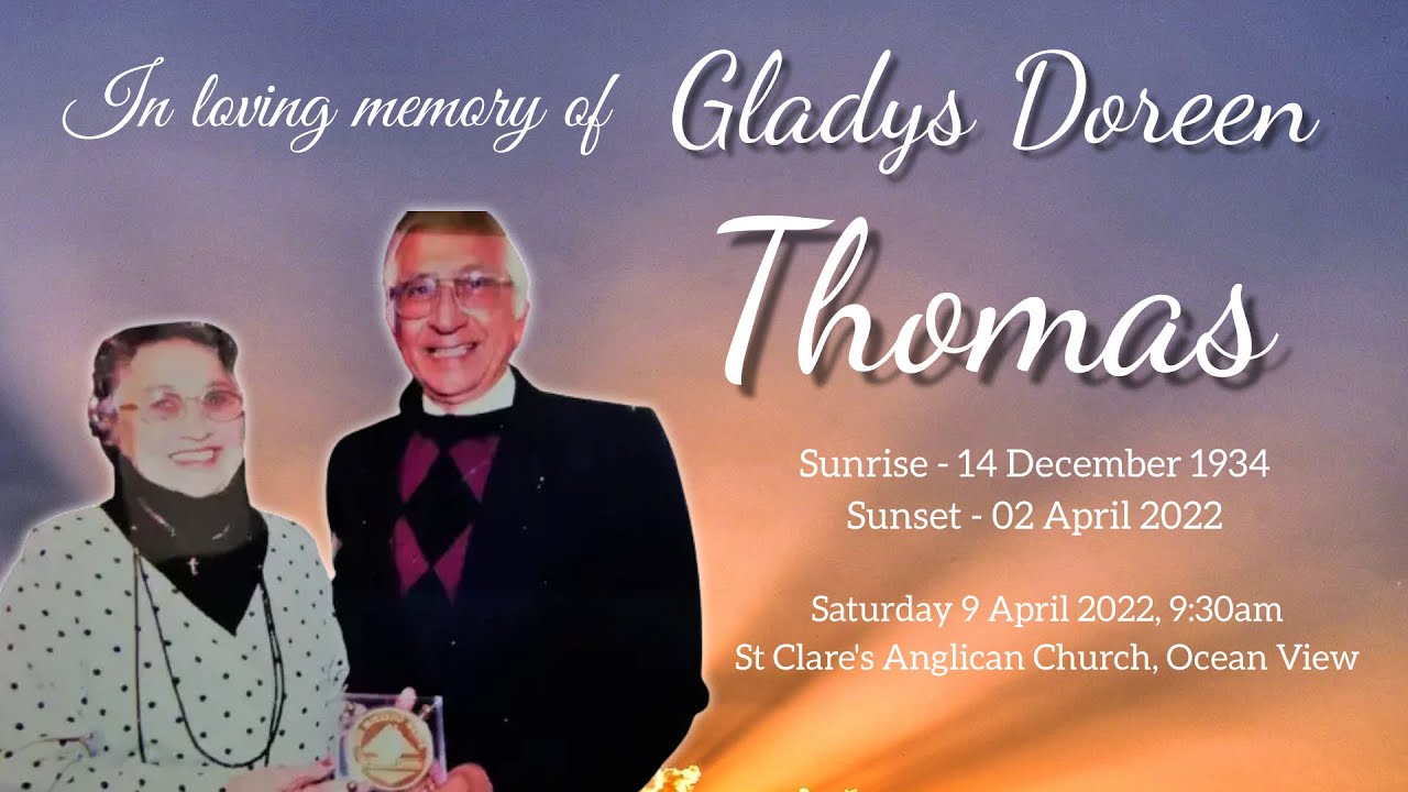 In loving memory of Gladys Doreen Thomas