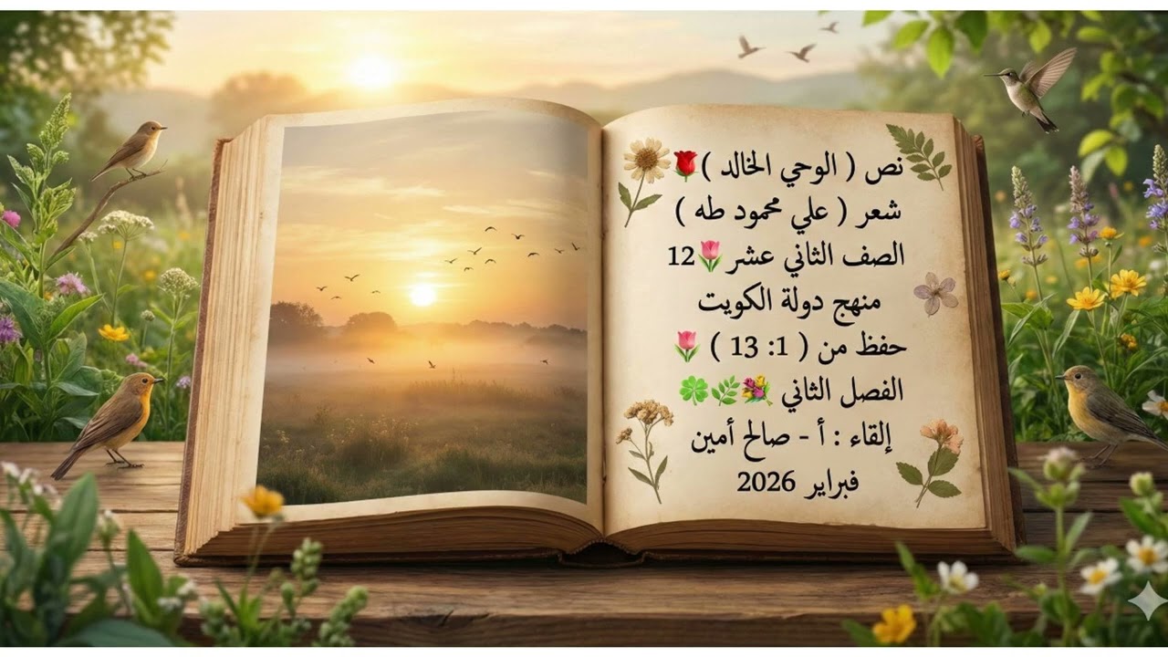 الوحي الخالد . منهج دولة الكويت . إلقاء أ. صالح أمين 💫💫