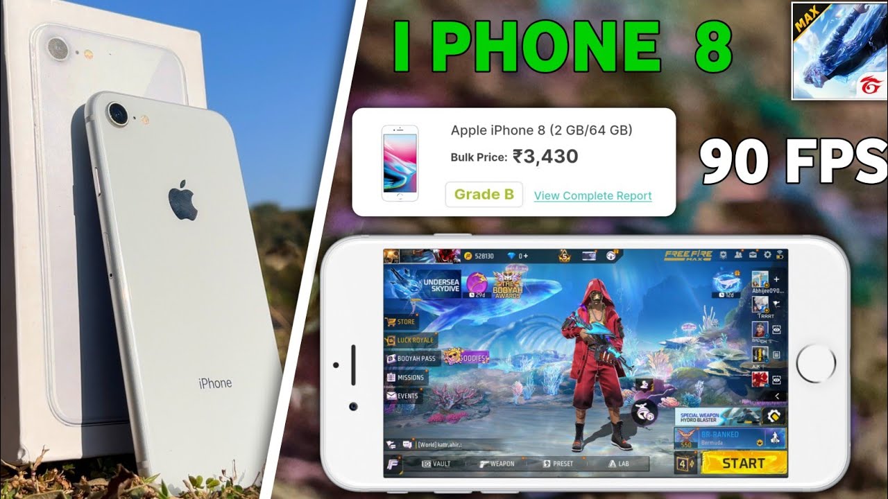 iphone 8 unboxing gaming test // iphone 8 unboxing cashify // iphone 8 free fire gameplay