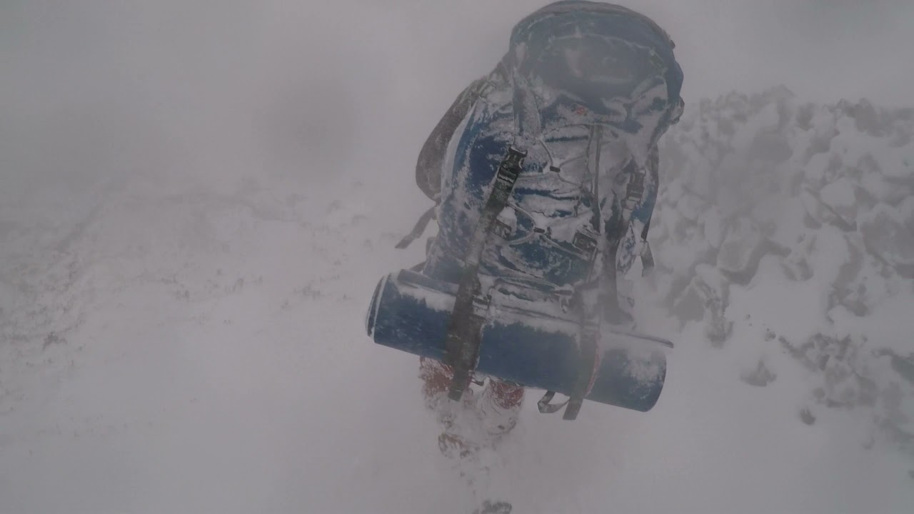Wild Camping in a Blizzard Mourne Mountains  in Hilleberg Jannu