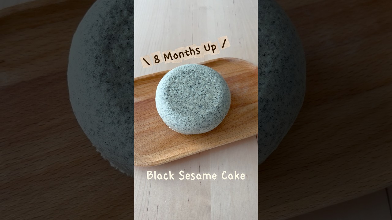 Soft & Fluffy Black Sesame Cake | Easy Steamed Recipe #babyfood #easyrecipe #blw #cake