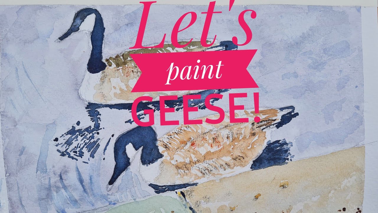 How to paint geese in watercolour, simplified!