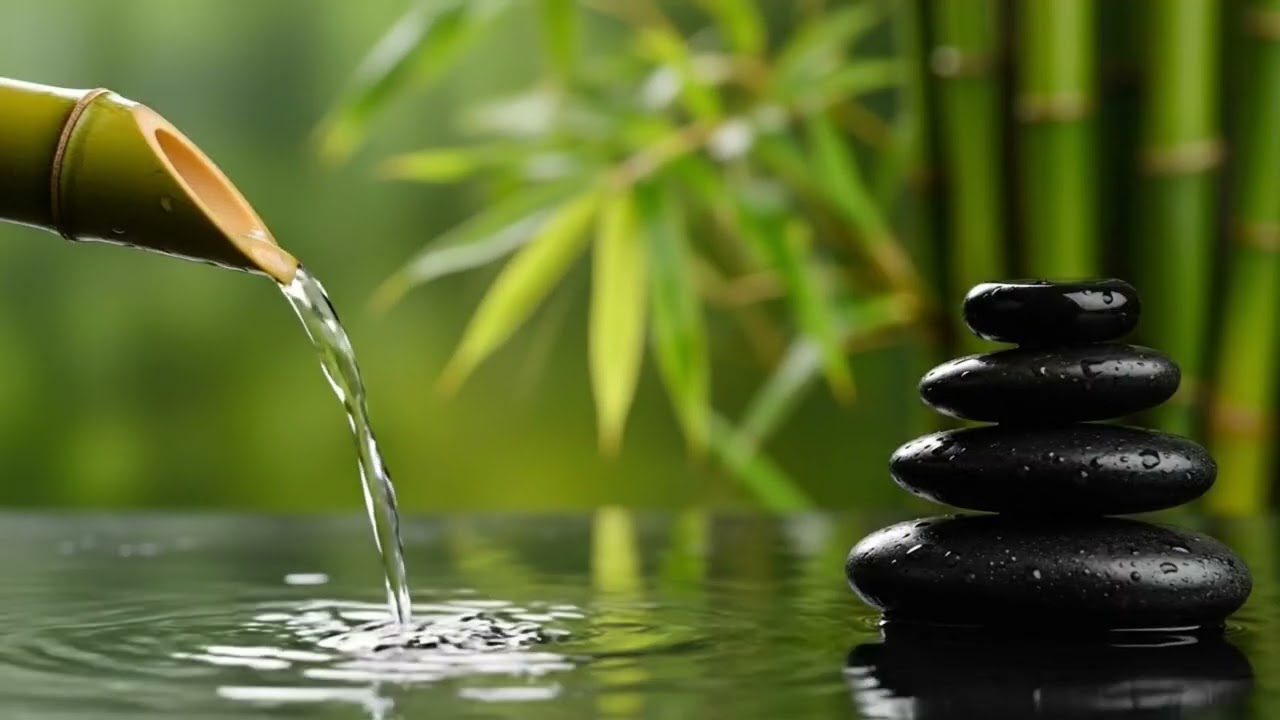 Relaxation Music Wtih Bamboo Water Sound spa Music Ep89
