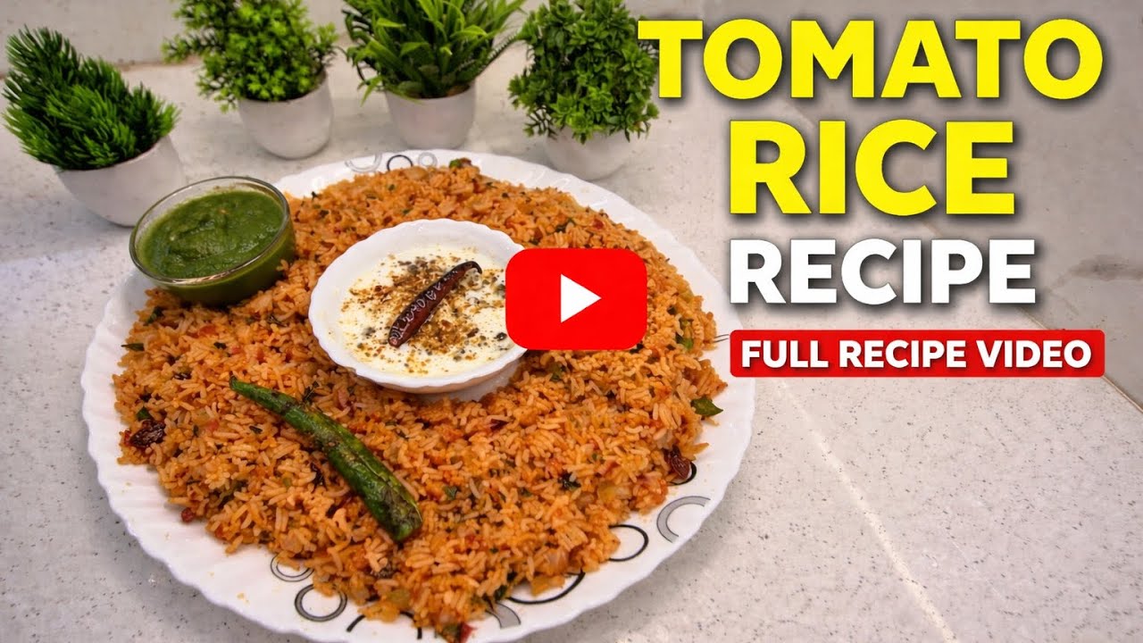 Hotel Style Tomato Rice at Home  | Easy Veg Recipe.#vlog #jharkhand #recipe #cookingvlog #ytshorts 