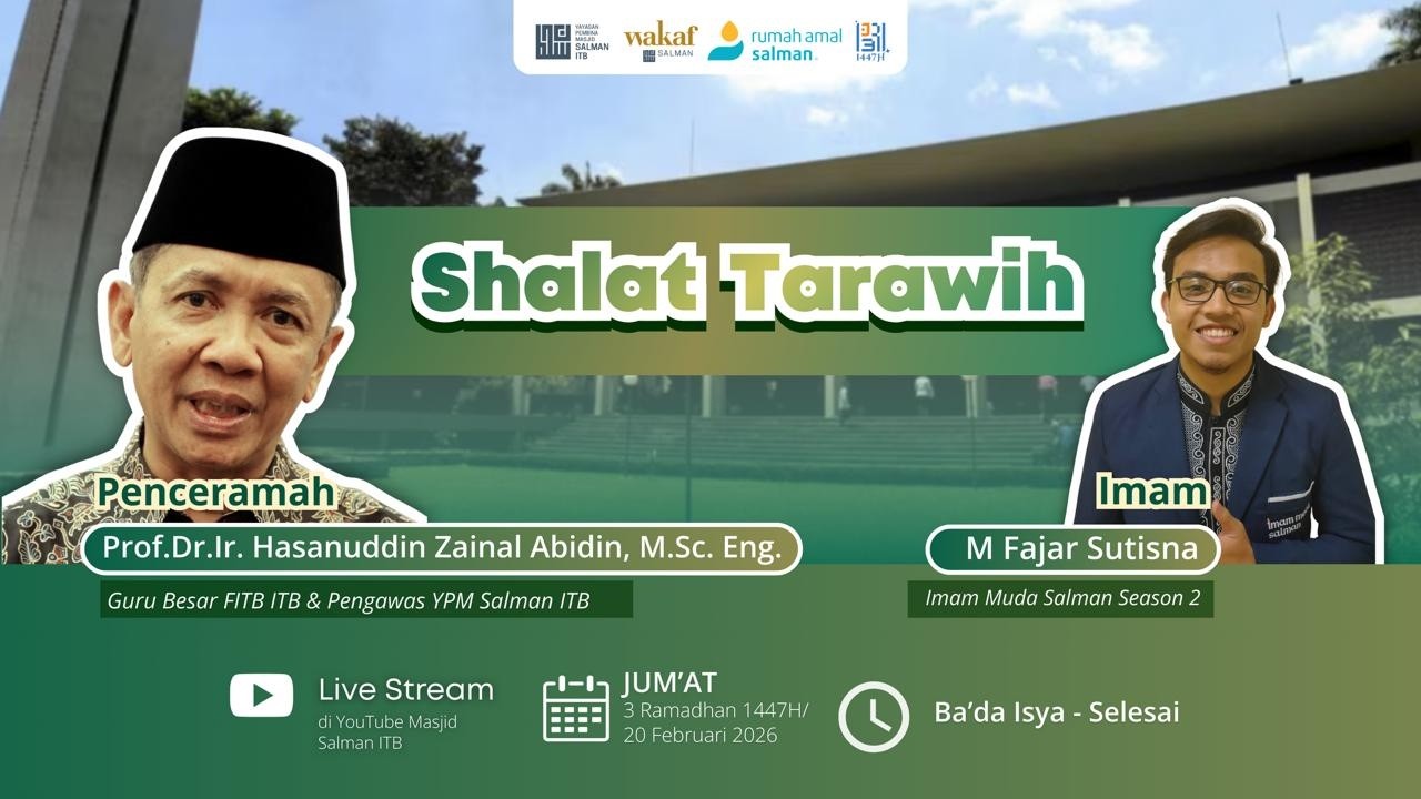 🔴Sholat Tarawih bersama Prof. Dr. Ir. Hasanuddin Zainal Abidin, M. Sc. Eng.