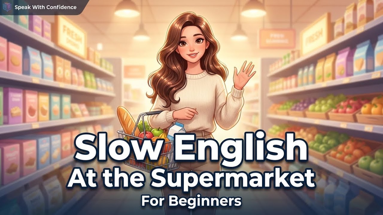 Shopping at the Supermarket in Slow English 🛒 | A2 Daily English