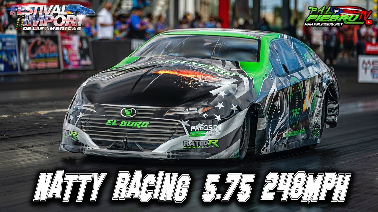Natty Racing 2jz turbo 5.75 @248mph en Puerto Rico Festival Import 2023 Salinas Speedway