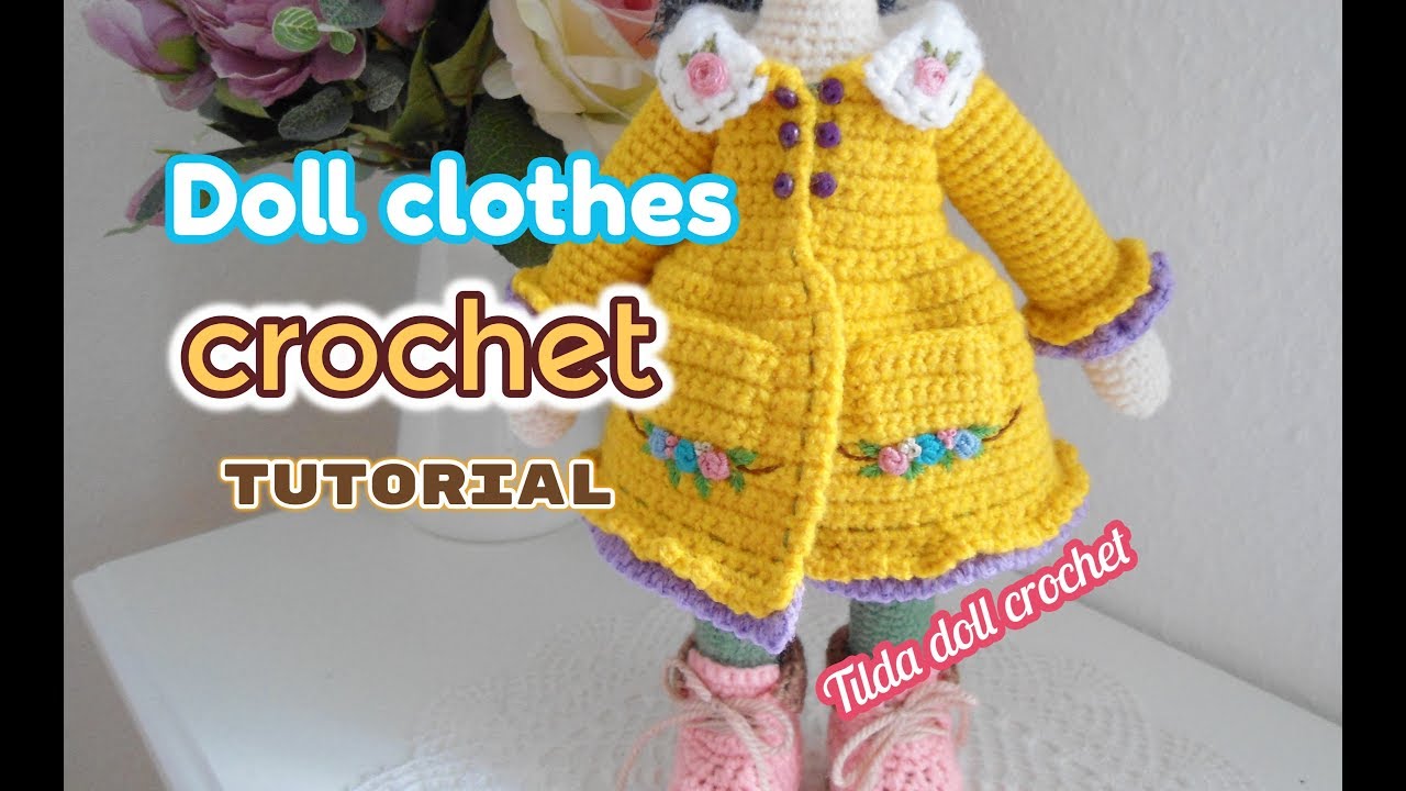 How to crochet Tilda doll dresses / Large doll clothes