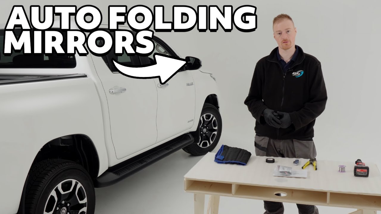 Как установить модуль автоматического складывания зеркала Toyota Hilux