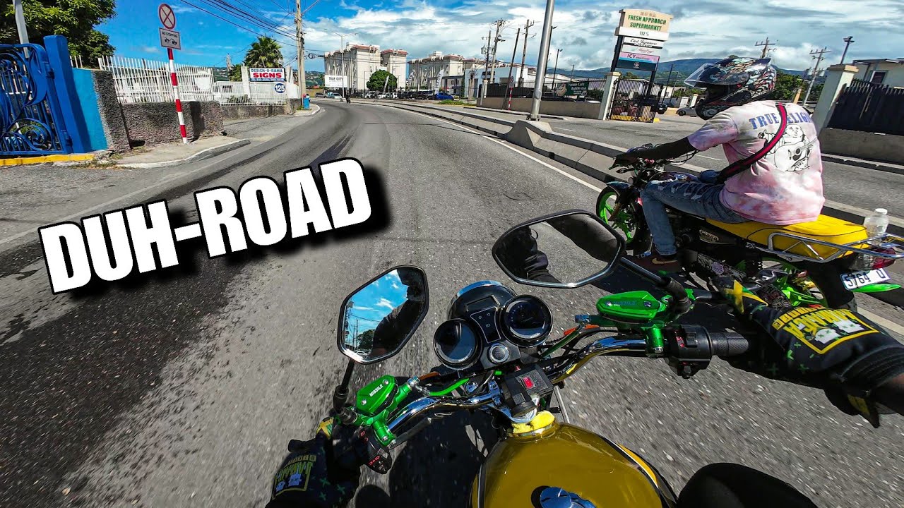 2 Bikers Tearing Up The Streets of Kingston Jamaica