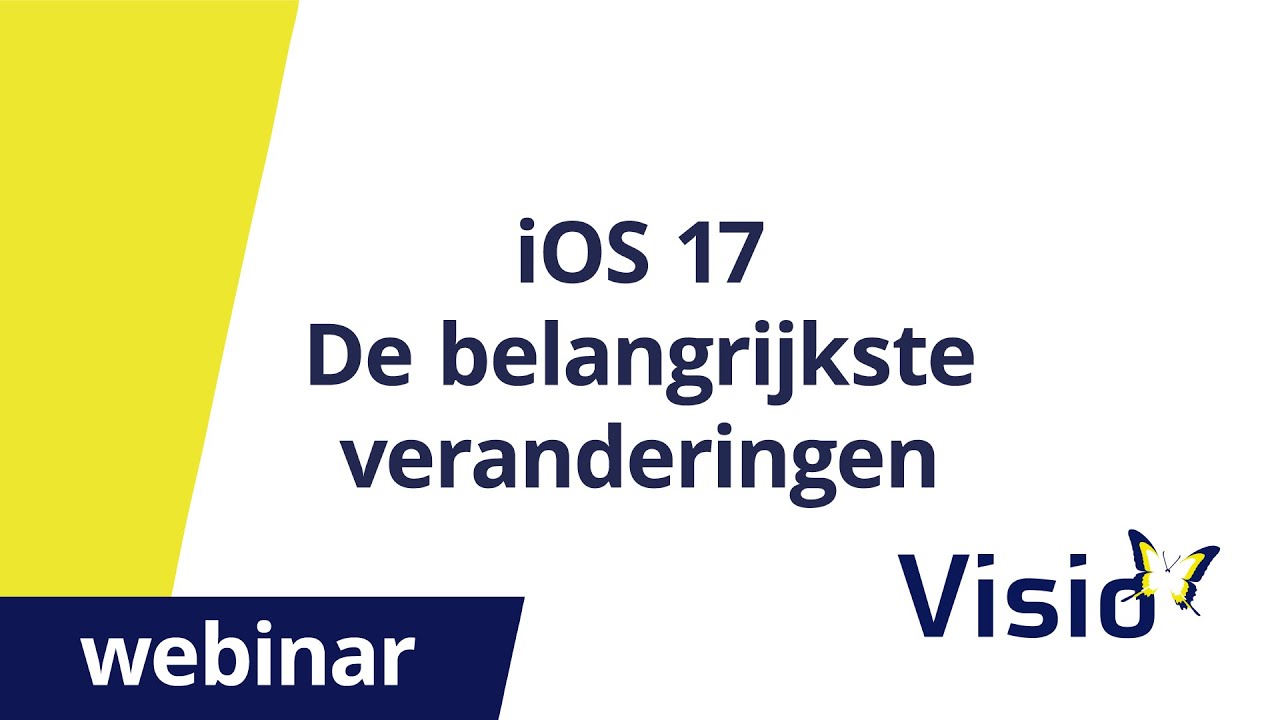 Nieuw in iOS 17 en iPadOS 17 (webinar)