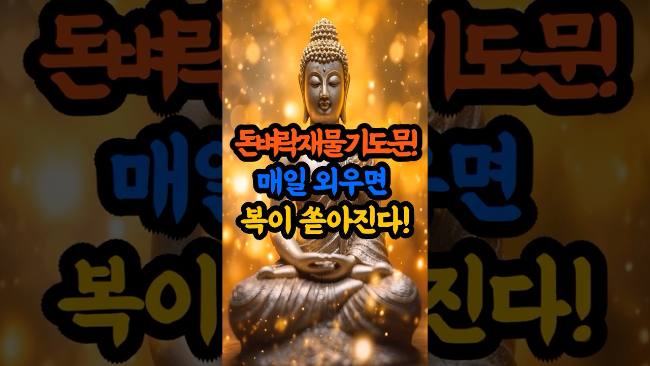 돈벼락 재물 기도문  #부처님말씀 #명언 #자기수행 #부처님의지혜 #좋은글 #인생조언 #긍정적마인드 #시니어 #자녀#쇼츠#시니어#불교#재물운 #돈복#돈벼락