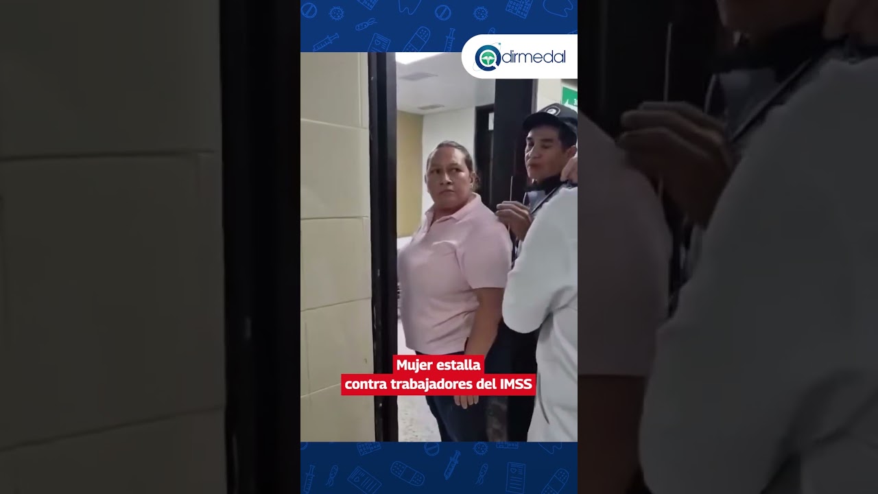 Mujer enfurecida ESTALLA contra personal del IMSS