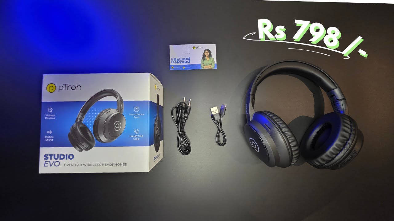 pTron Studio Evo Headphones  📦 | Budget Wireless Headphones ASMR 