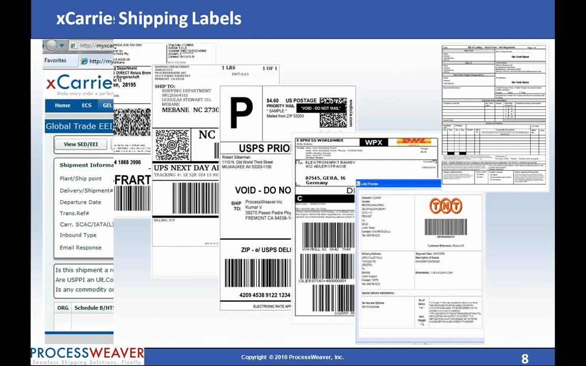 Oracle Shipping Software  - ProcessWeaver