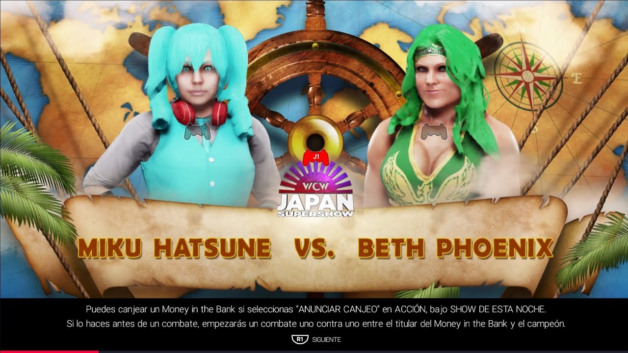 WWE 2k19 Miku Hatsune vs Wallflower Blush