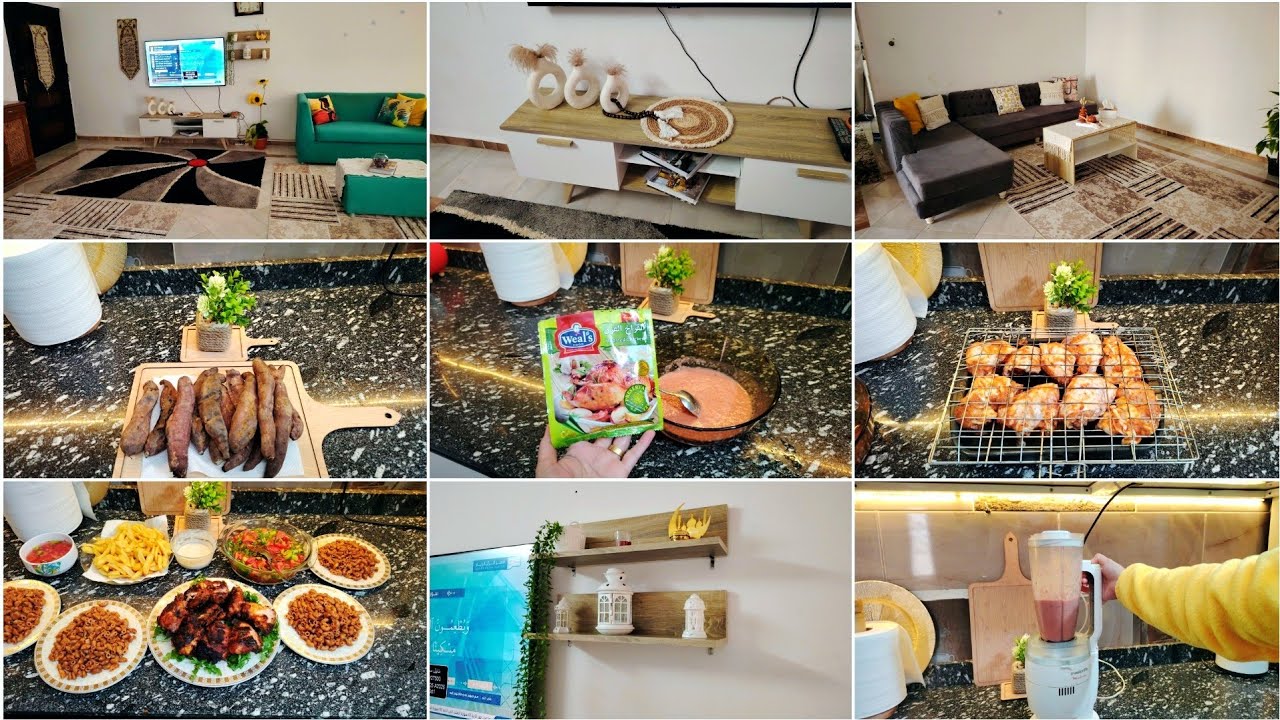 إنجازات الصباح🌻لبيت نظيف دائما🧹🫧 وألذ فراخ مشوية عملتها 😋