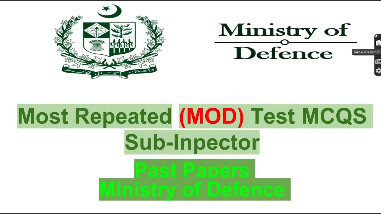 Most Repeated MOD Past Papers MCQs| MOD Sub inspector, UDC, LDC Past Papers | Part 2