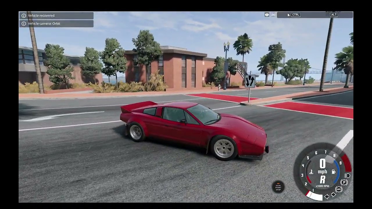 old school super car in police chase