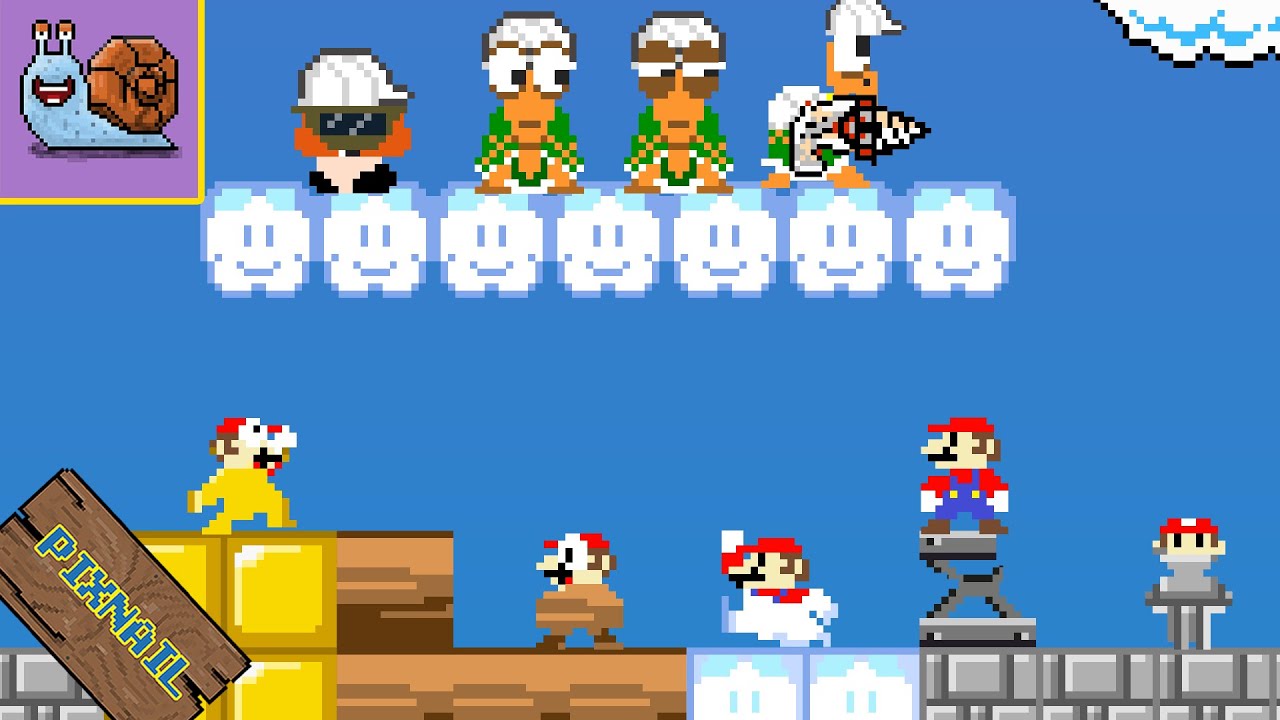 Mario Can't Touch the Color WHITE, GOLD, BRICK, WOOD