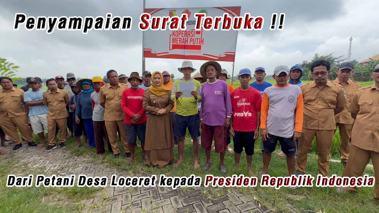 Penyampaian Surat Terbuka dari Masyarakat Desa Loceret untuk Presiden Republik Indonesia.