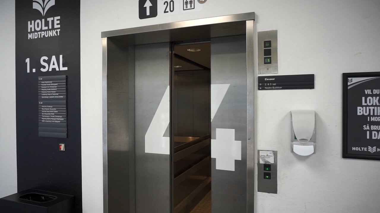 2004 ThyssenKrupp MRL traction elevator @ Holte Midtpunkt, Holte, Denmark