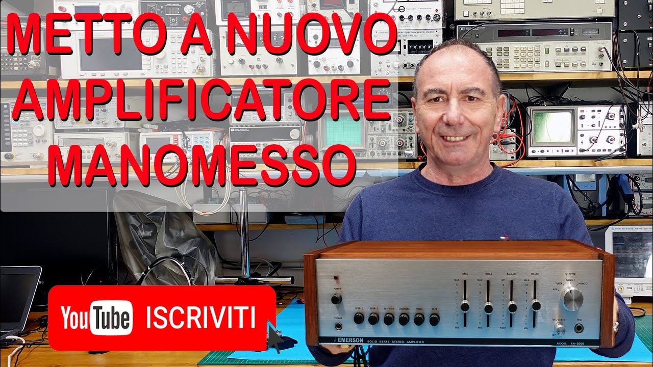 069 RIPORTO A NUOVO UN AMPLIFICATORE MANOMESSO  - EMERSON EA-2000 - anni 70  #amplifier #vintage