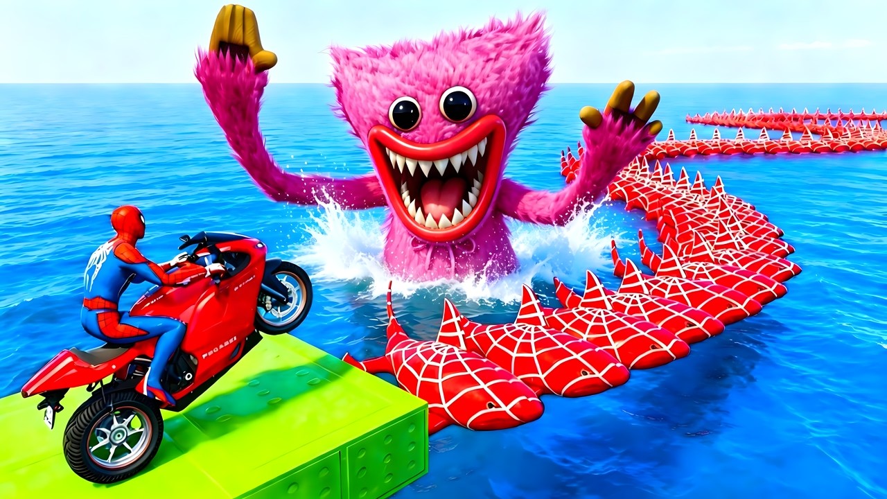 SPIDER-MAN Wins THE POPPY PLAYTIME In Racing Championship | Epic GTA 5 Superheroes Battle Games