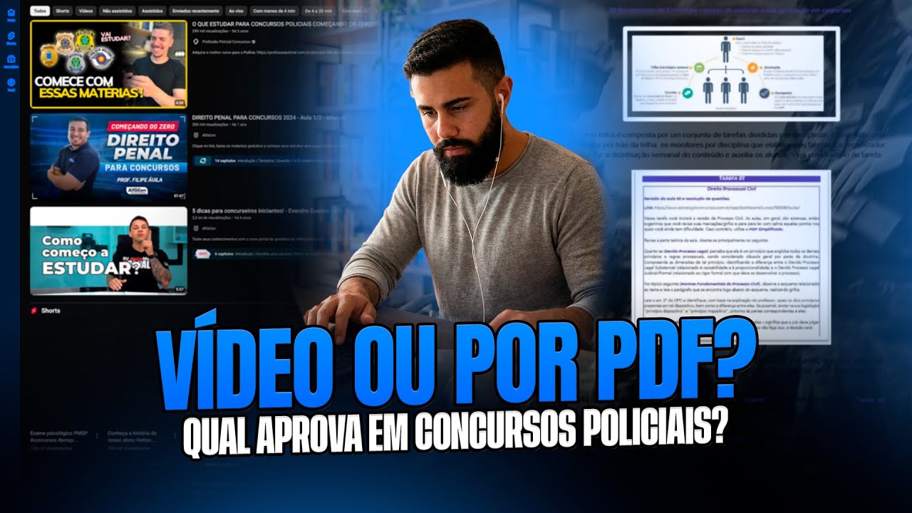 Vídeo aula ou PDF? A verdade que reprova muita gente nos concursos policiais