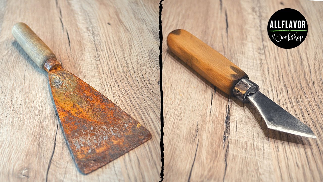 Old Putty Knife into Kiridashi | Hand Tool Transformation