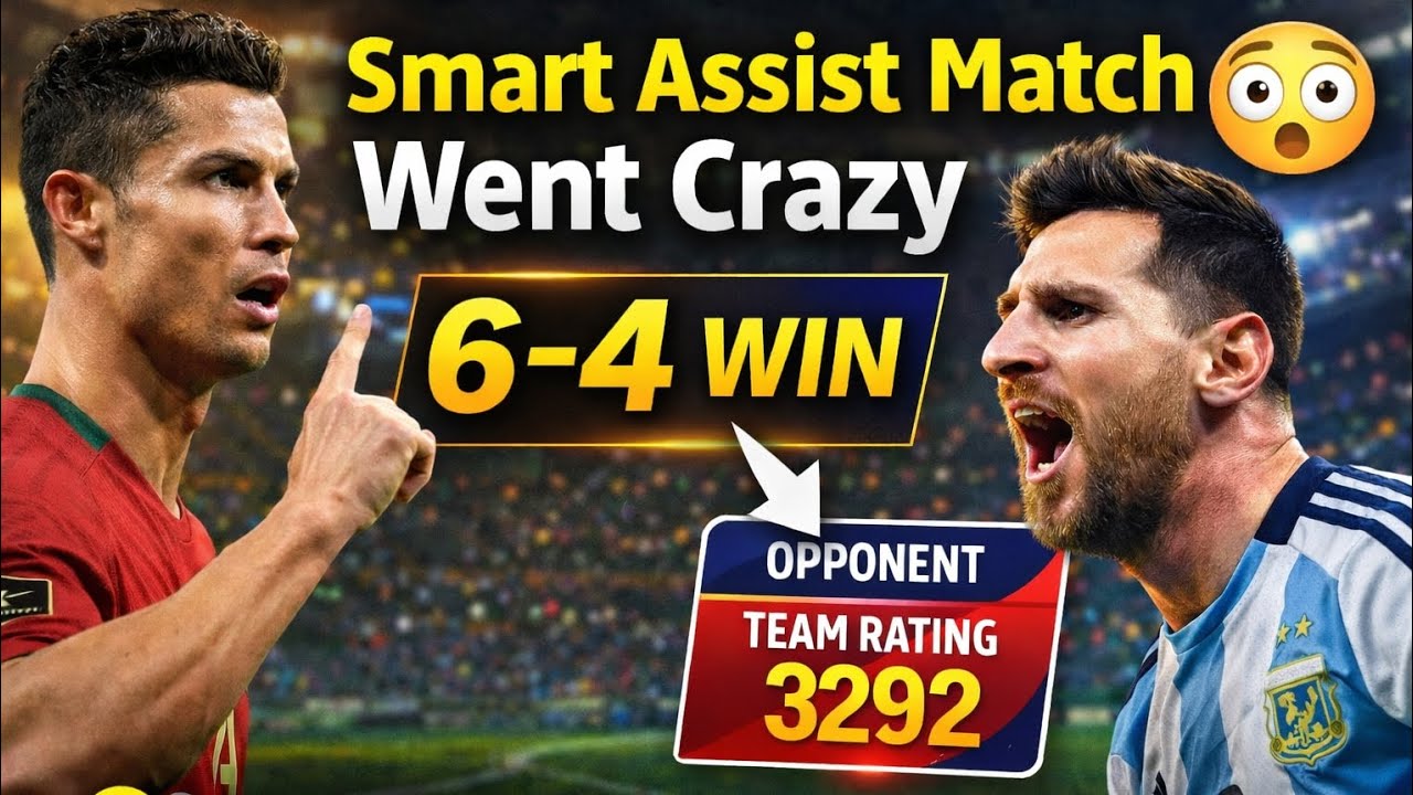 Smart Assist Match Went Crazy 😱 | 6–4 Win vs 3292 Team Rating | eFootball Mobile
