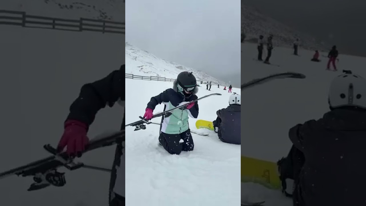 Little bit of the white stuff is always fun ❄️ #funinthesnow #skiing #snowing #snowboarding #speed