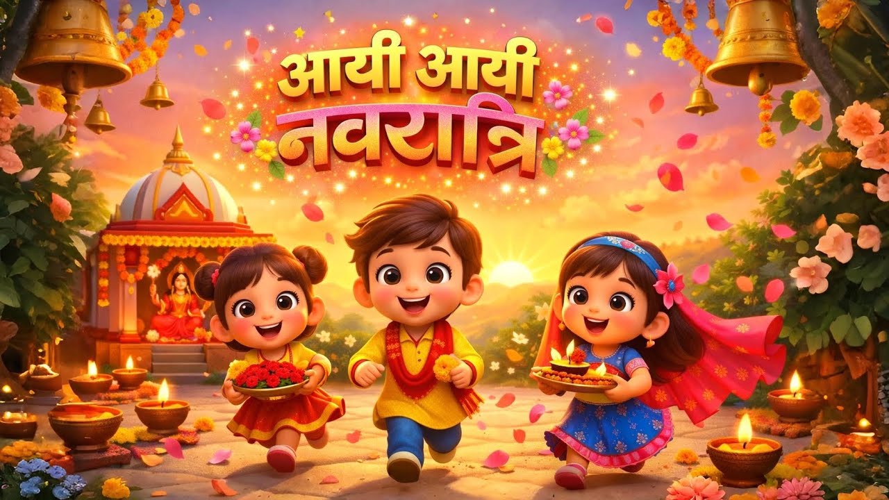 Aayi Aayi Navratri | Jai Ambe Maa Jai Durga Maa | Kids Navratri Bhajan | Garba & Dandiya Song