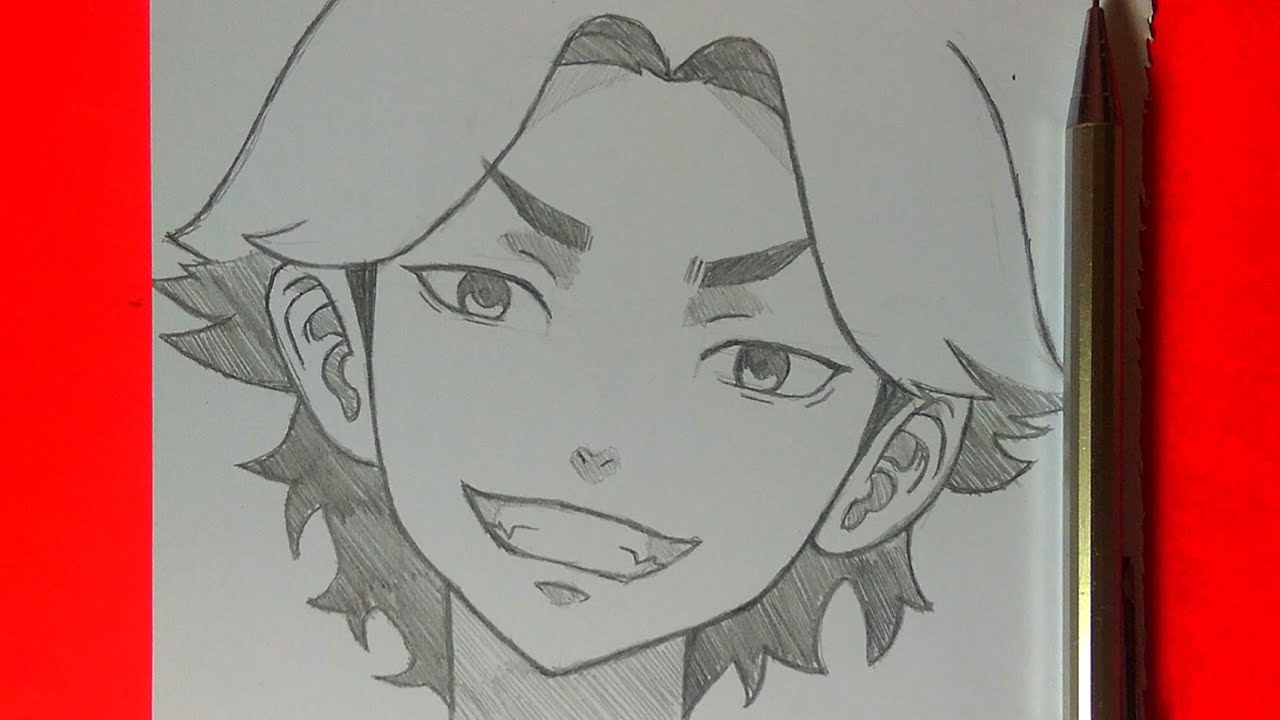 Easy Anime Drawing|How to Draw Baji Keisuke step by step