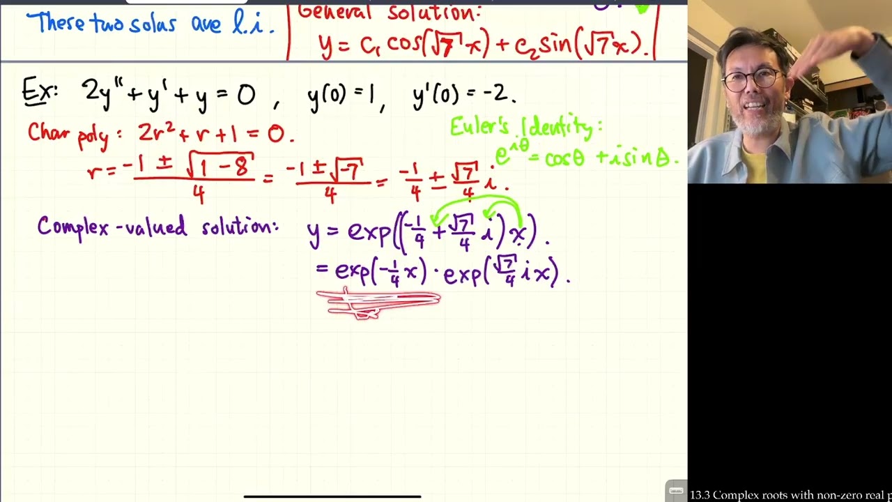 13.3 Complex roots with non zero real part