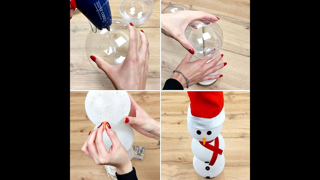 Come realizzare un pupazzo di neve luminoso fai da te ☃