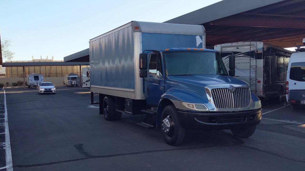 International 18 box truck DT466 and Allison Auto 77k miles