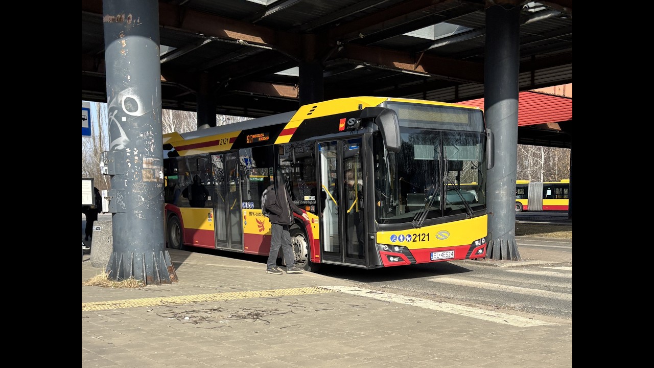 Solaris Urbino 12 mild hybrid IV #2121 MPK Łódź linia 91A kierunek Nowosolna