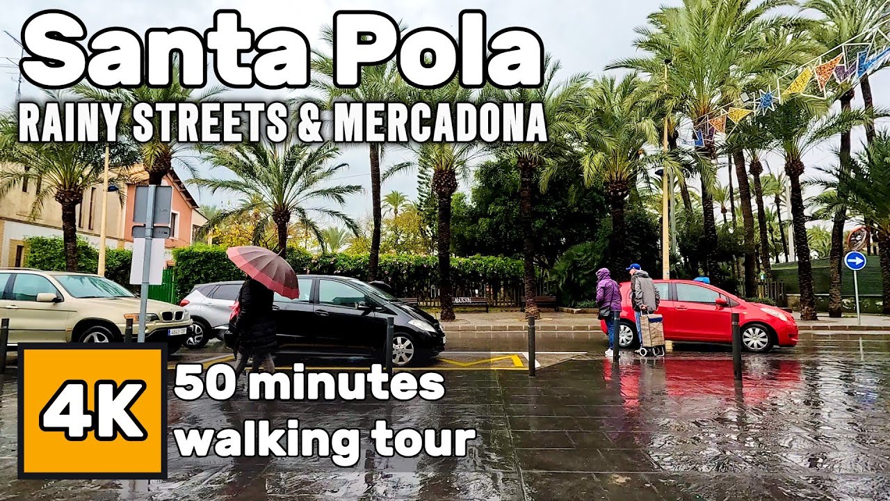 Santa Pola Transforms When It Rains | Rare Weather Footage
