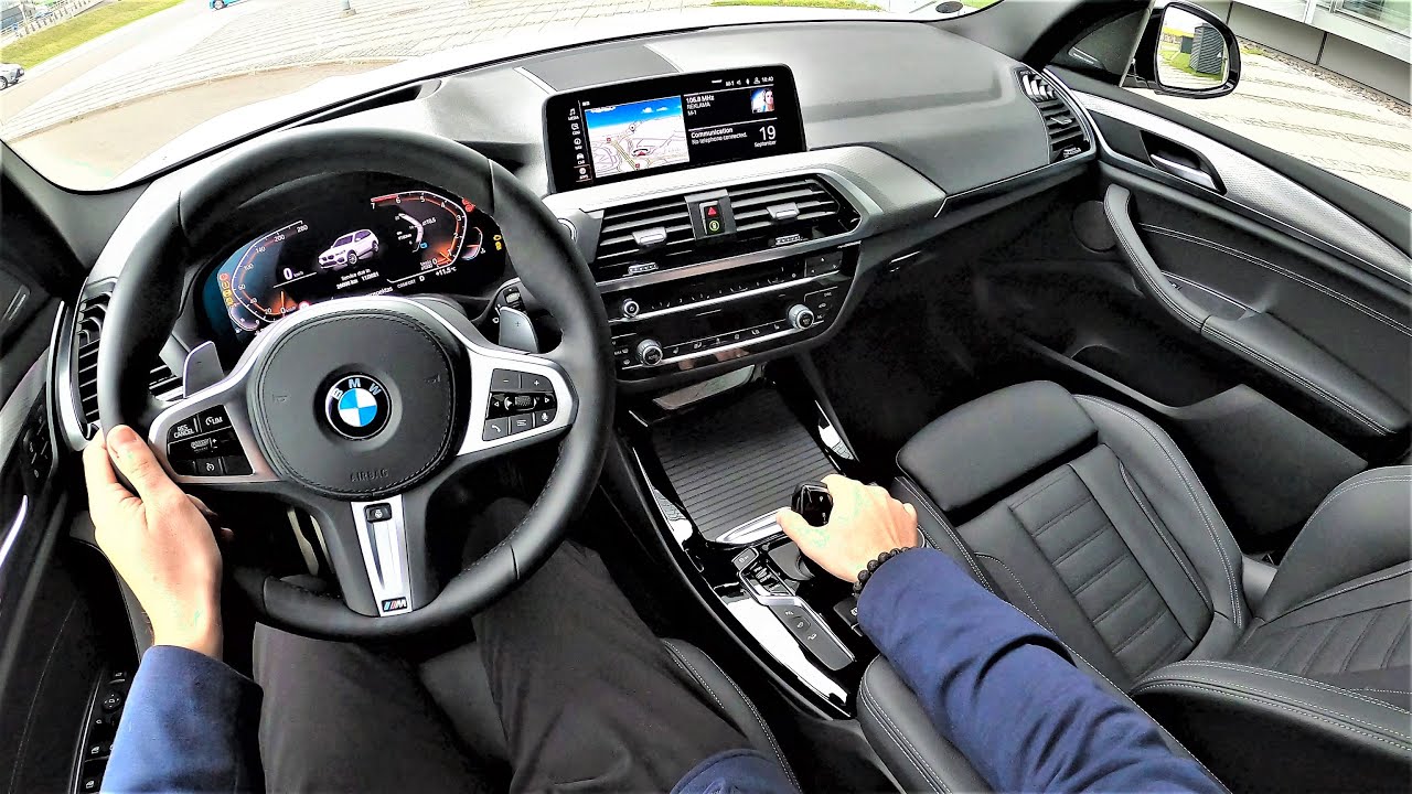 BMW X3 M-Paket 252HP - POV Test Drive. BMW GoPRO driving
