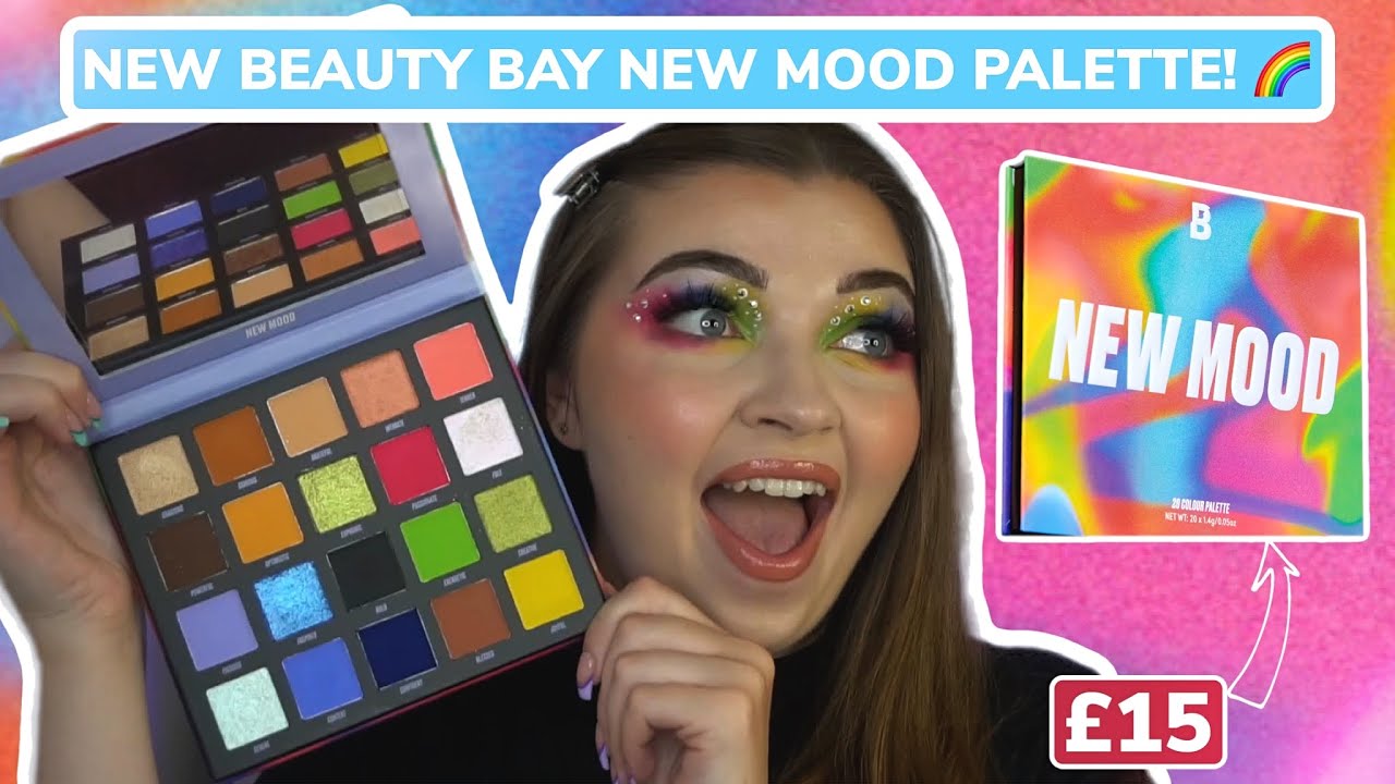 NEW BEAUTY BAY NEW MOOD PALETTE!!🌈 FIRST IMPRESSIONS & SWATCHES!🌈