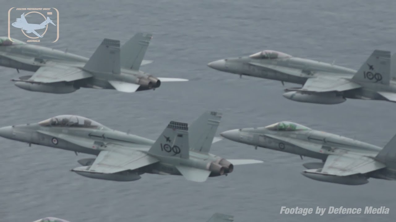 Last flight of the RAAF F/A-18A/B Classic Hornet returning home to the 