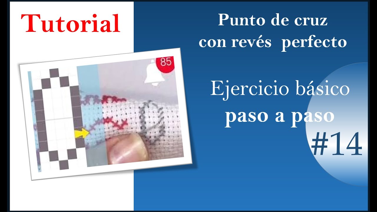 TUTORIAL punto de cruz:   figura geométrica vertical No.3 II paso a paso II  GUÍA VISUAL