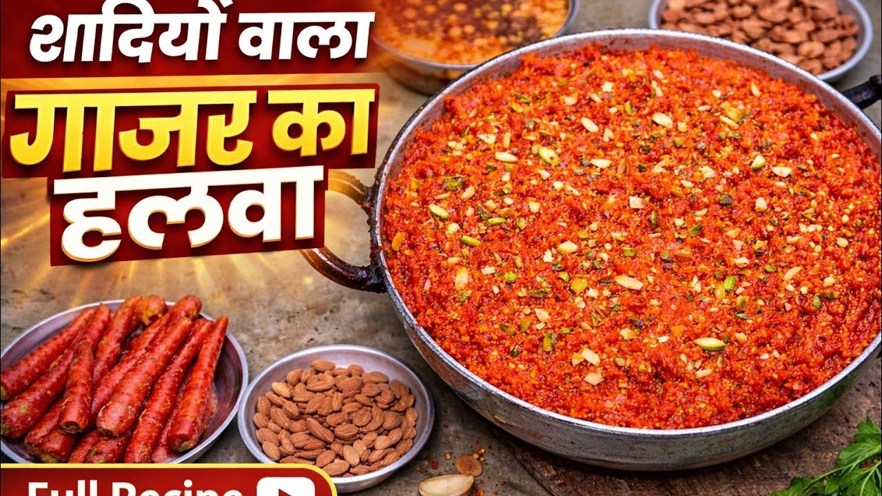 शादी जैसा गाजर का हलवा घर पर 😋 | Halwai Style Gajar Halwa
