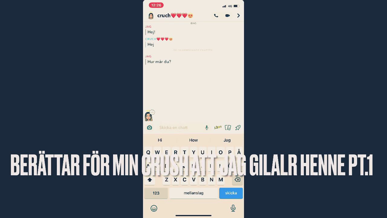 Berätta för min crush att jag gillar henne Pt.1