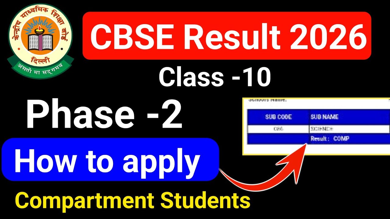 cbse result 2026 class 10 phase 2 how to apply|| how to apply cbse second board compartment 2026
