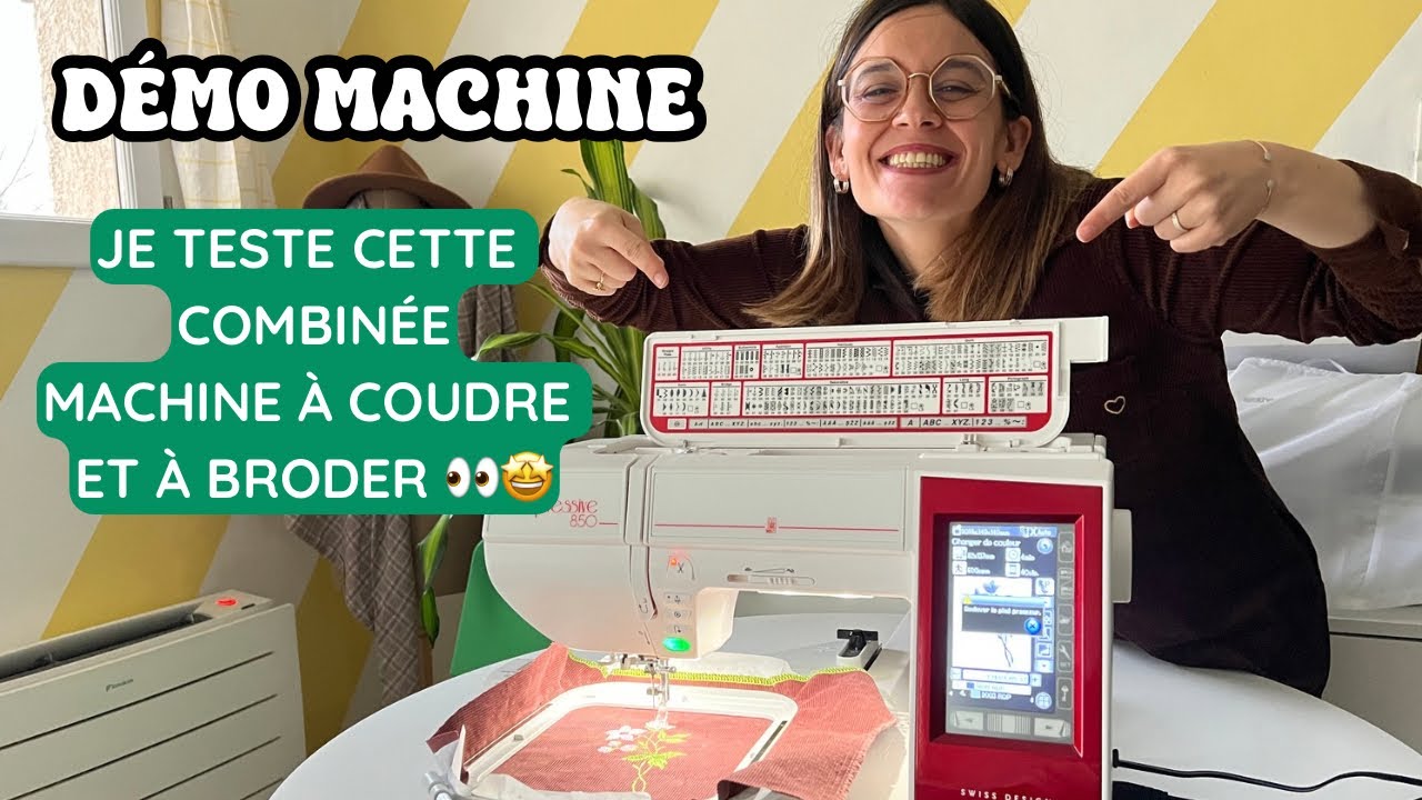 J’ai testé la machine Elna expressive 850 (combinée couture + broderie 🧵) 🤩