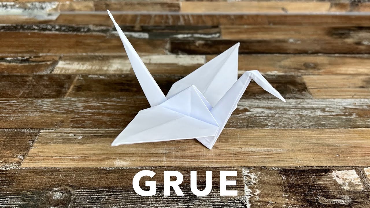 Origami Grue Traditionnelle - Comment faire une Grue en papier A4 (FACILE)