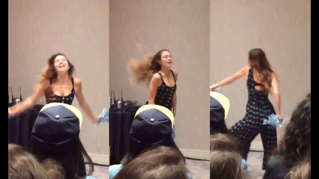 Dominique Provost-Chalkley Dances in front of the fans