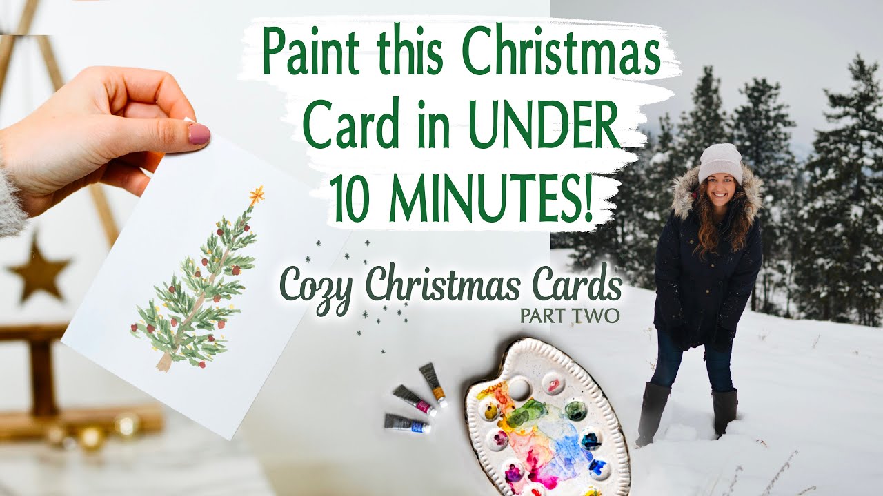 Cozy Christmas Cards in UNDER 10 MINUTES: Christmas Tree